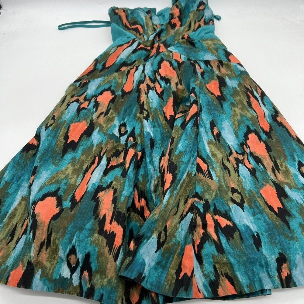 Girls From Savoy Watercolor Strapless Cotton Dress Size 0